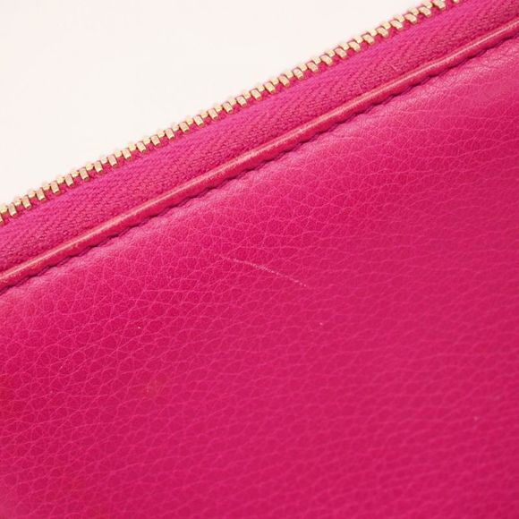 Gucci Long Wallet Soho 308004 Leather Pink Chien Pan Gold Hardware Women - Picture 7 of 10